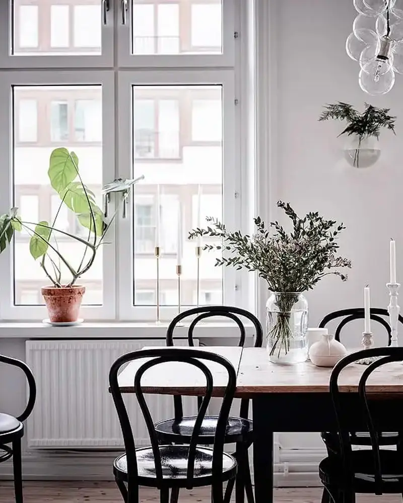 deco appartement chic nature salle a manger