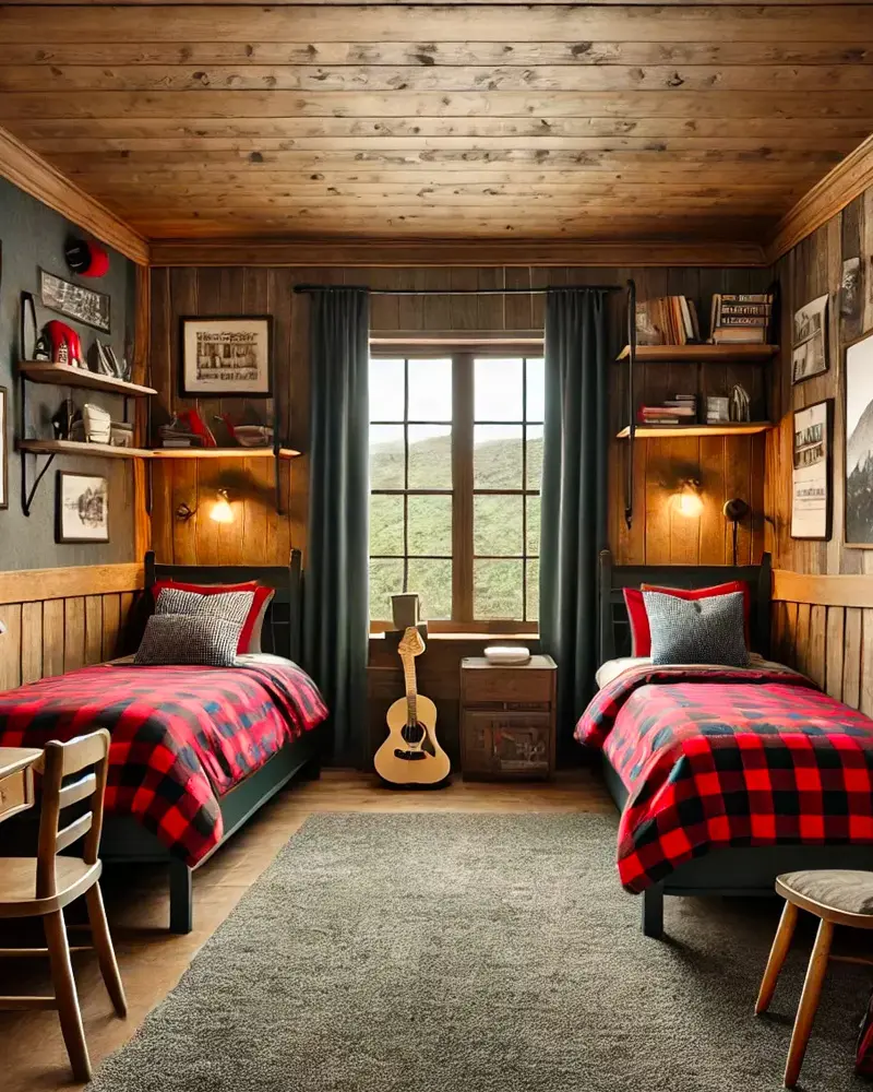 deco chambre enfant cabane traditionnelle