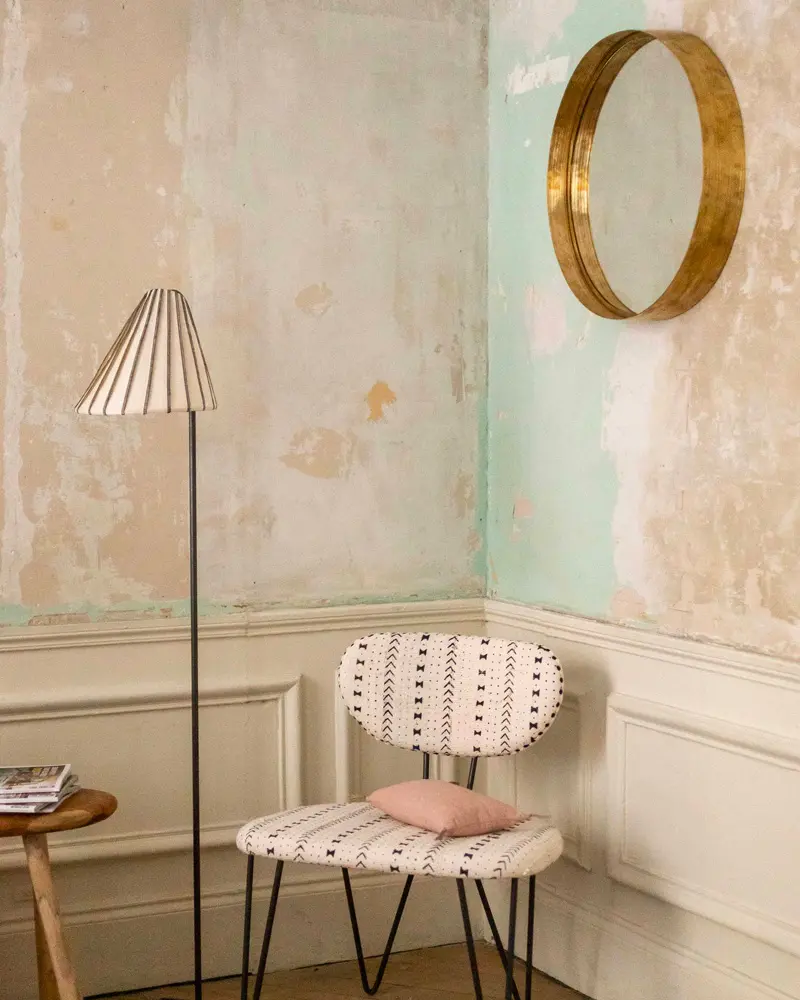 deco doree entree miroir rond