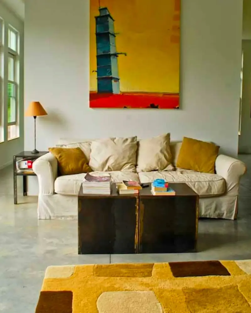 deco maison campagne beton salon