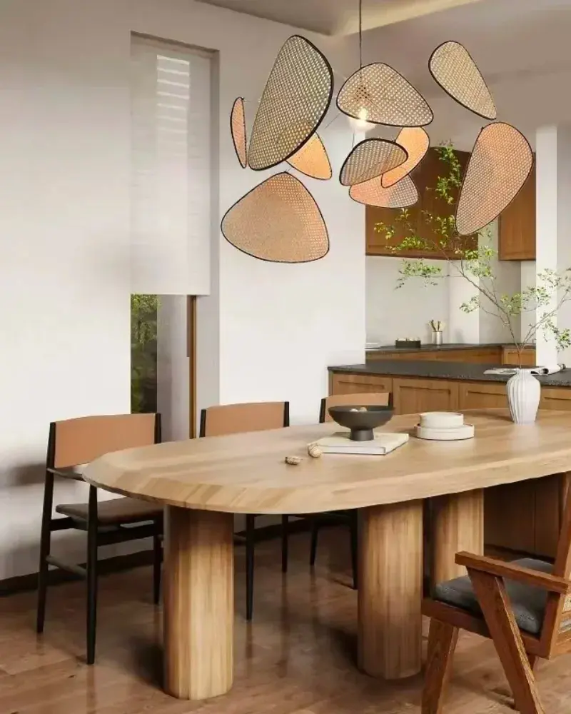 deco salle a manger nature cannage