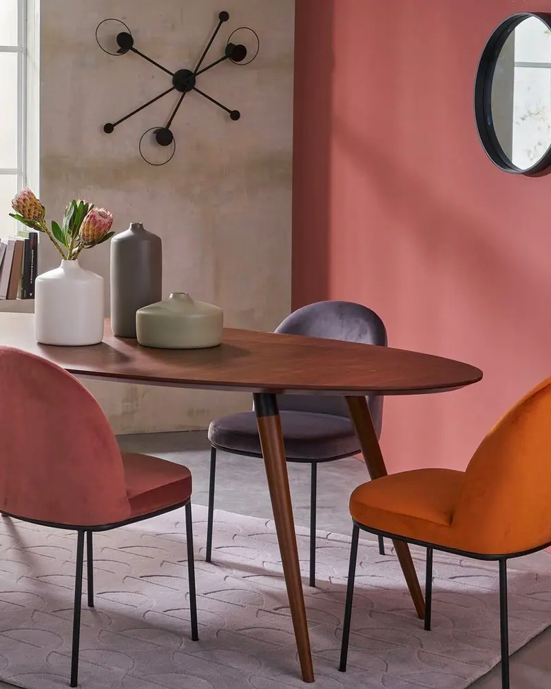 deco salle a manger vintage rose