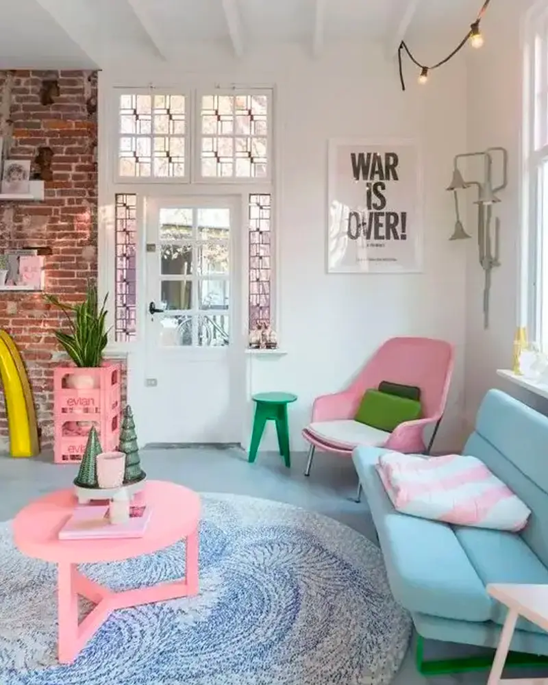 deco salon colore pastel