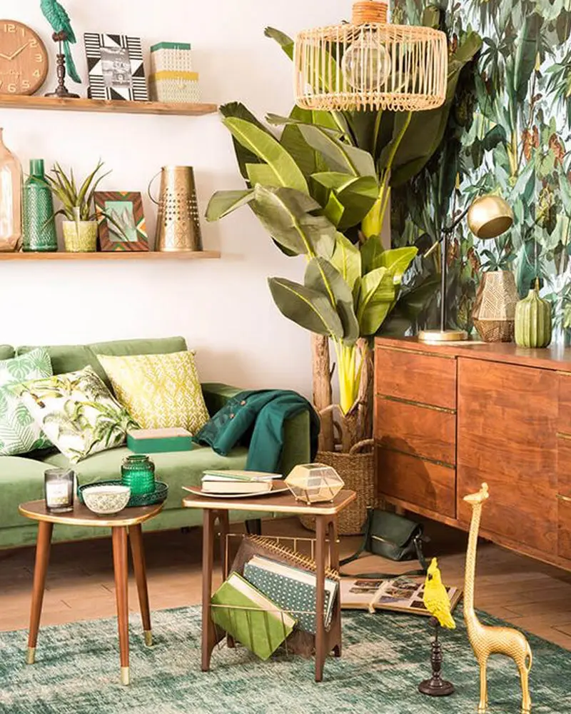 deco salon tropical vintage