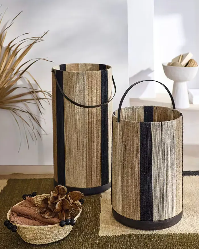 lanterne jute bicolore