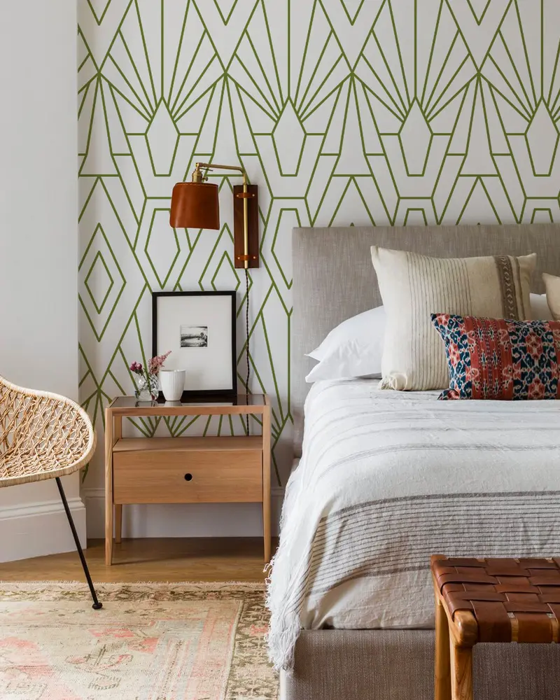 papier peint graphique deco chambre