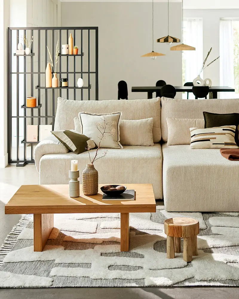 table basse zen japandi bois