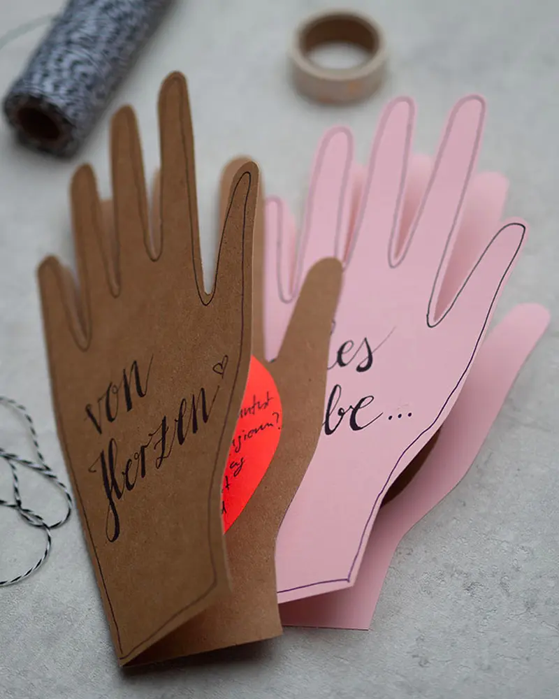 carte main diy pinterest saint valentin