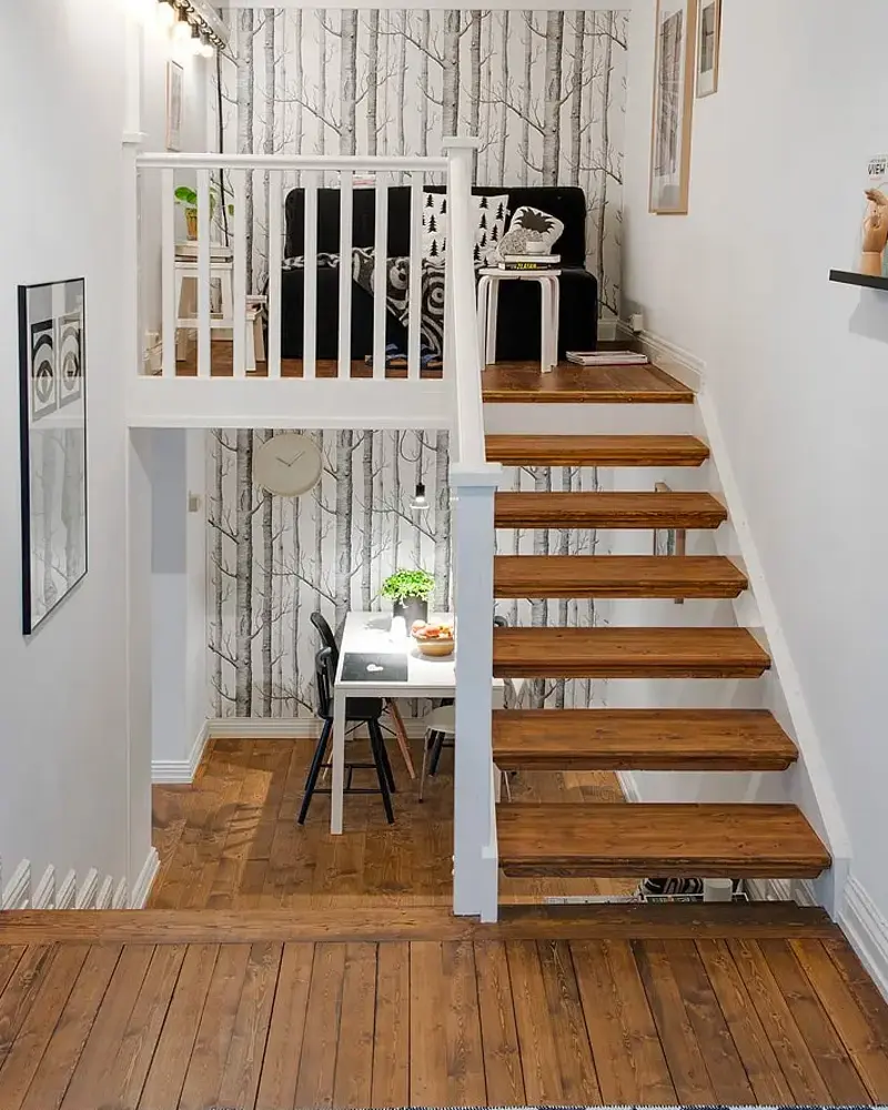 deco appartement moderne cuir noir bois