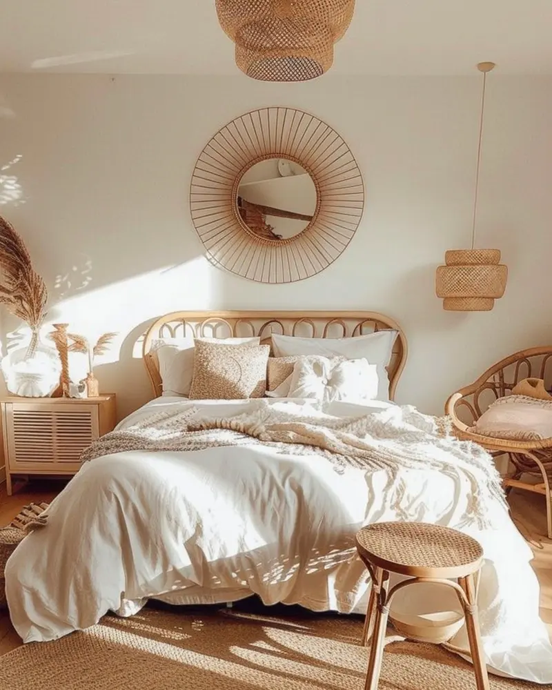 deco chambre rotin