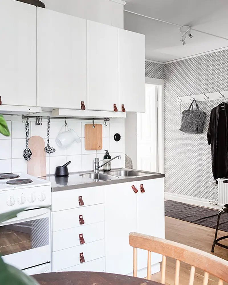 deco studio minimaliste blanc cuisine