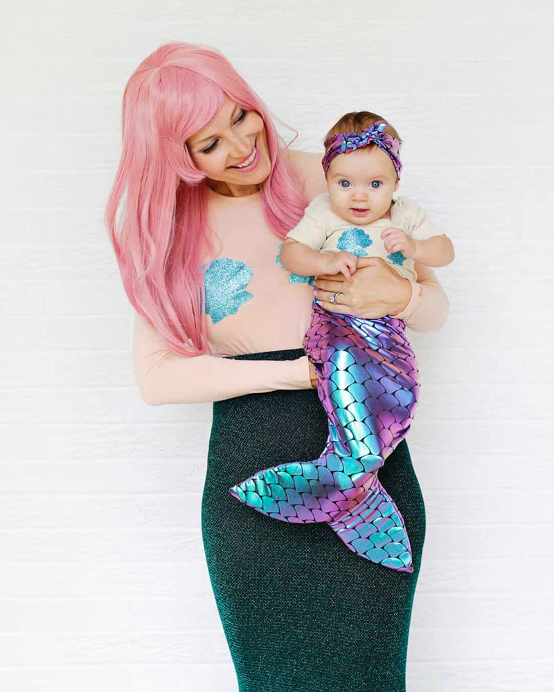 déguisement halloween bebe sirene diy