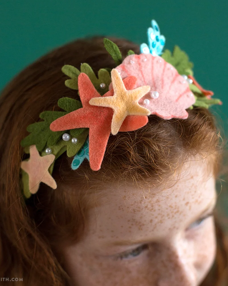 serre tete diy enfant sirene feutrine