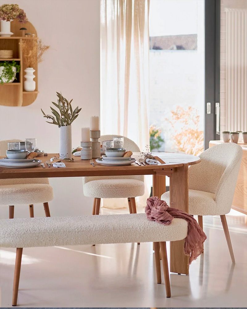 table salle a manger arrondie bois