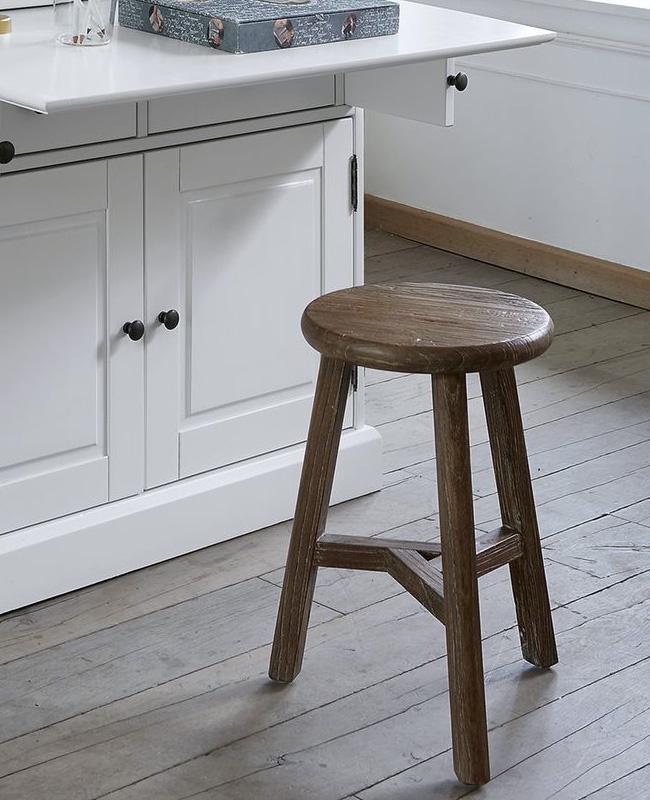 tabouret boheme bois rond