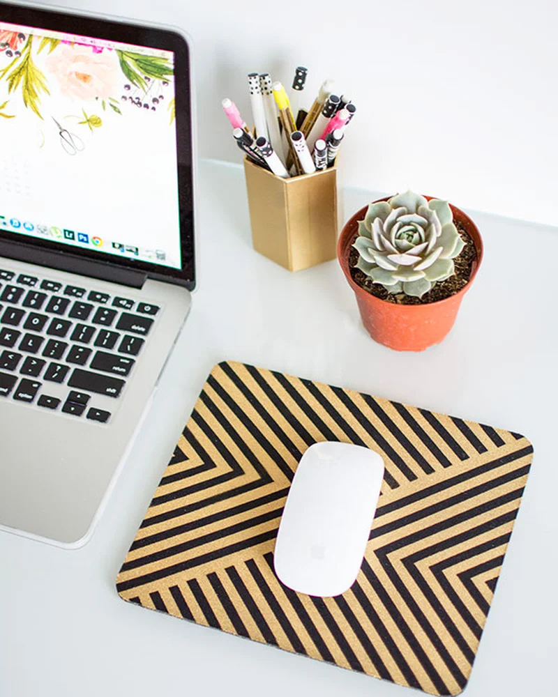 tapis souris raye diy