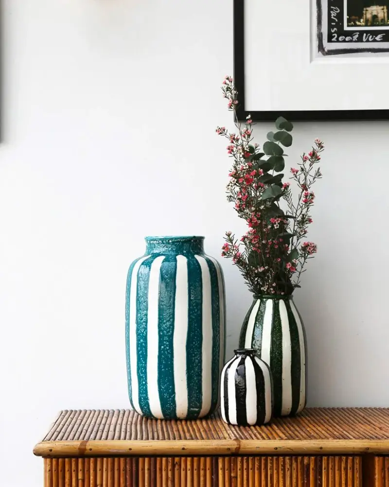 vase rayures deco maison