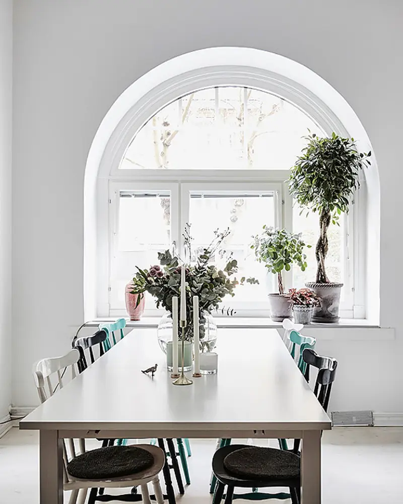 deco appartement chic gris salle a manger