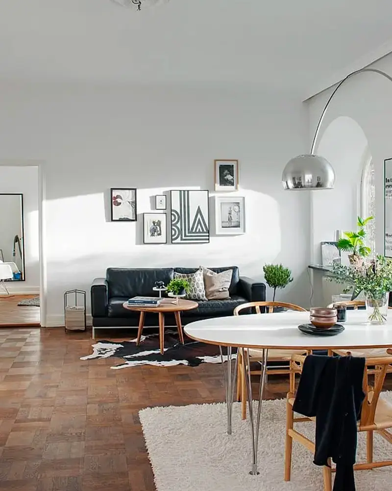 deco appartement moderne cuir noir salon