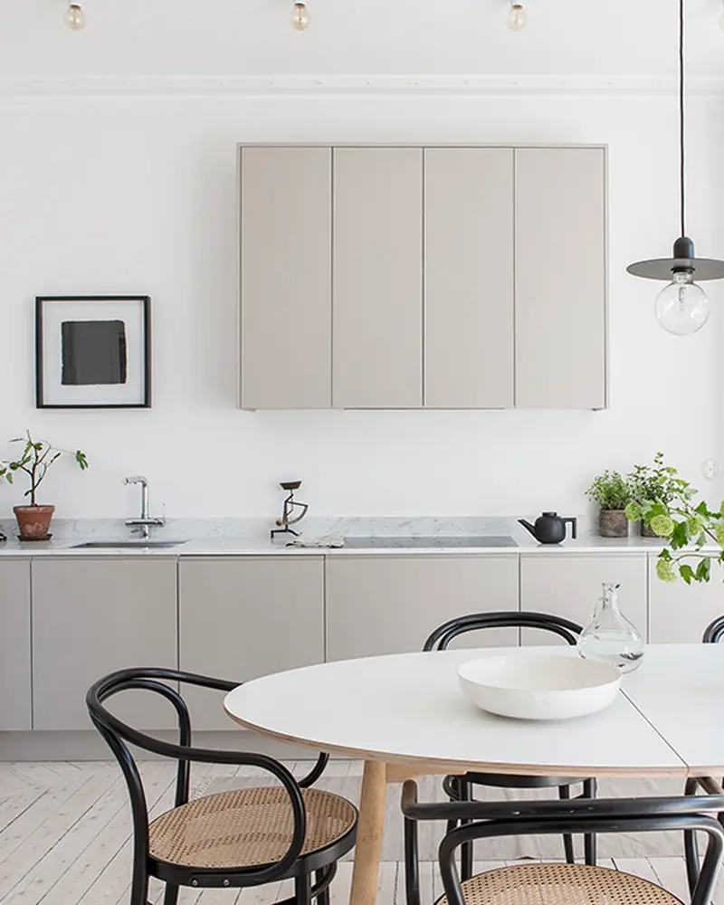 deco appartement moderne gris beige cuisine