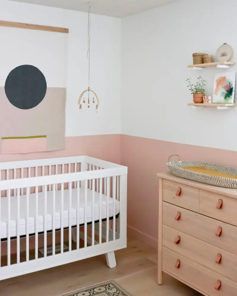 deco chambre bebe rose bois