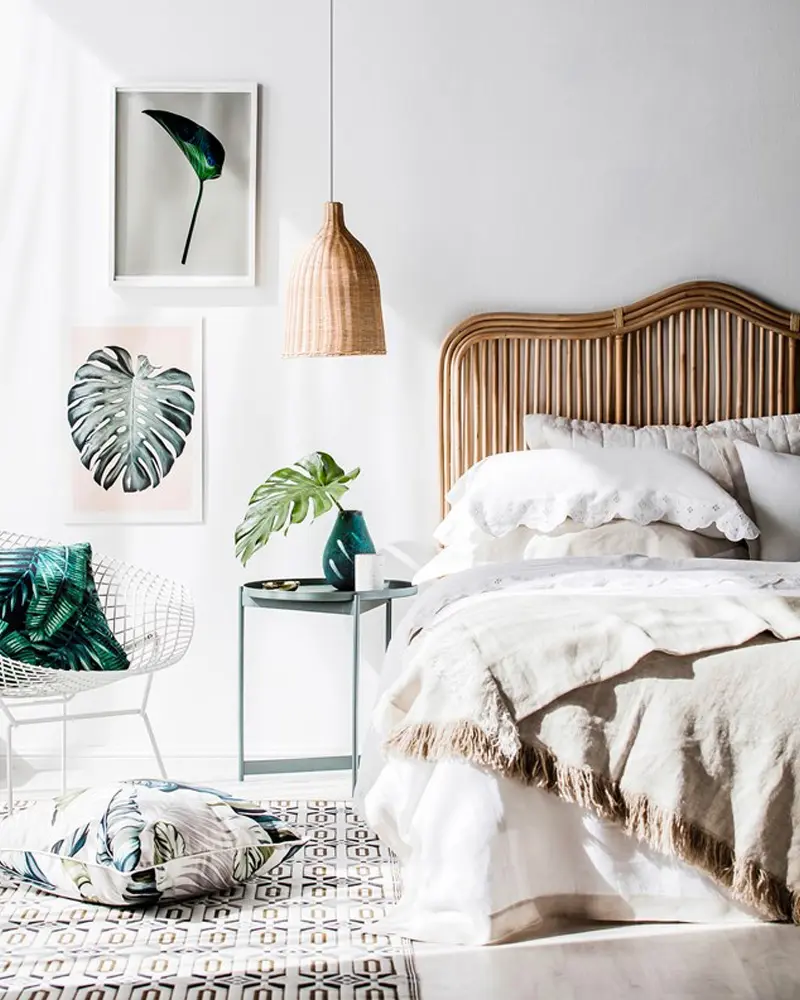 deco chambre bord de mer rotin