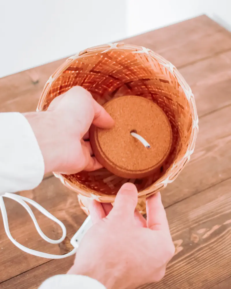 lampe ikea hack panier klynnon étape 6
