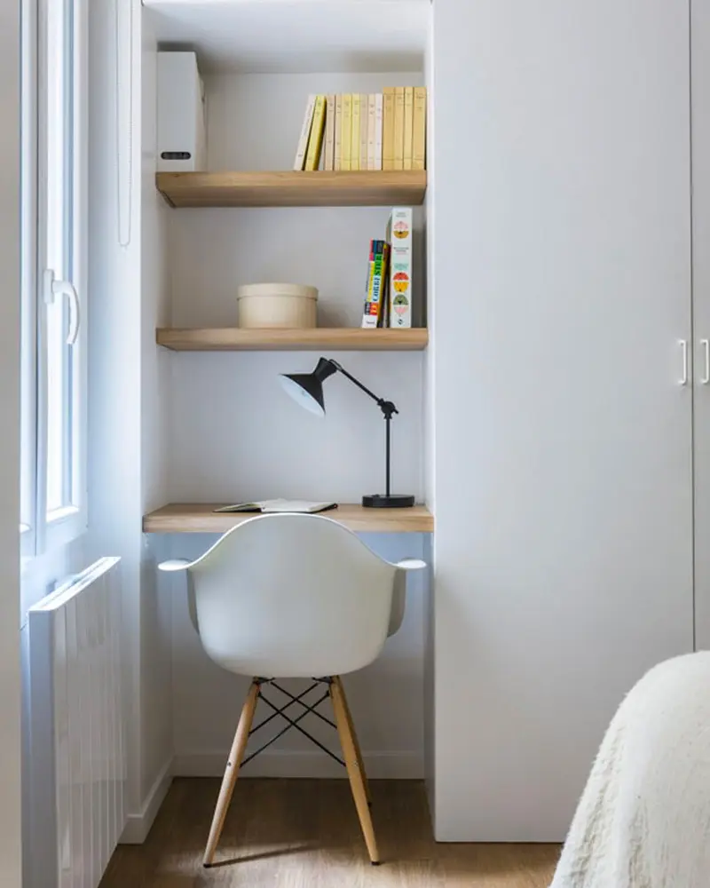 petit coin bureau studio étudiant