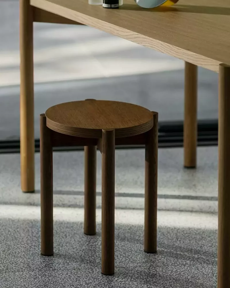 tabouret rond bois minimaliste