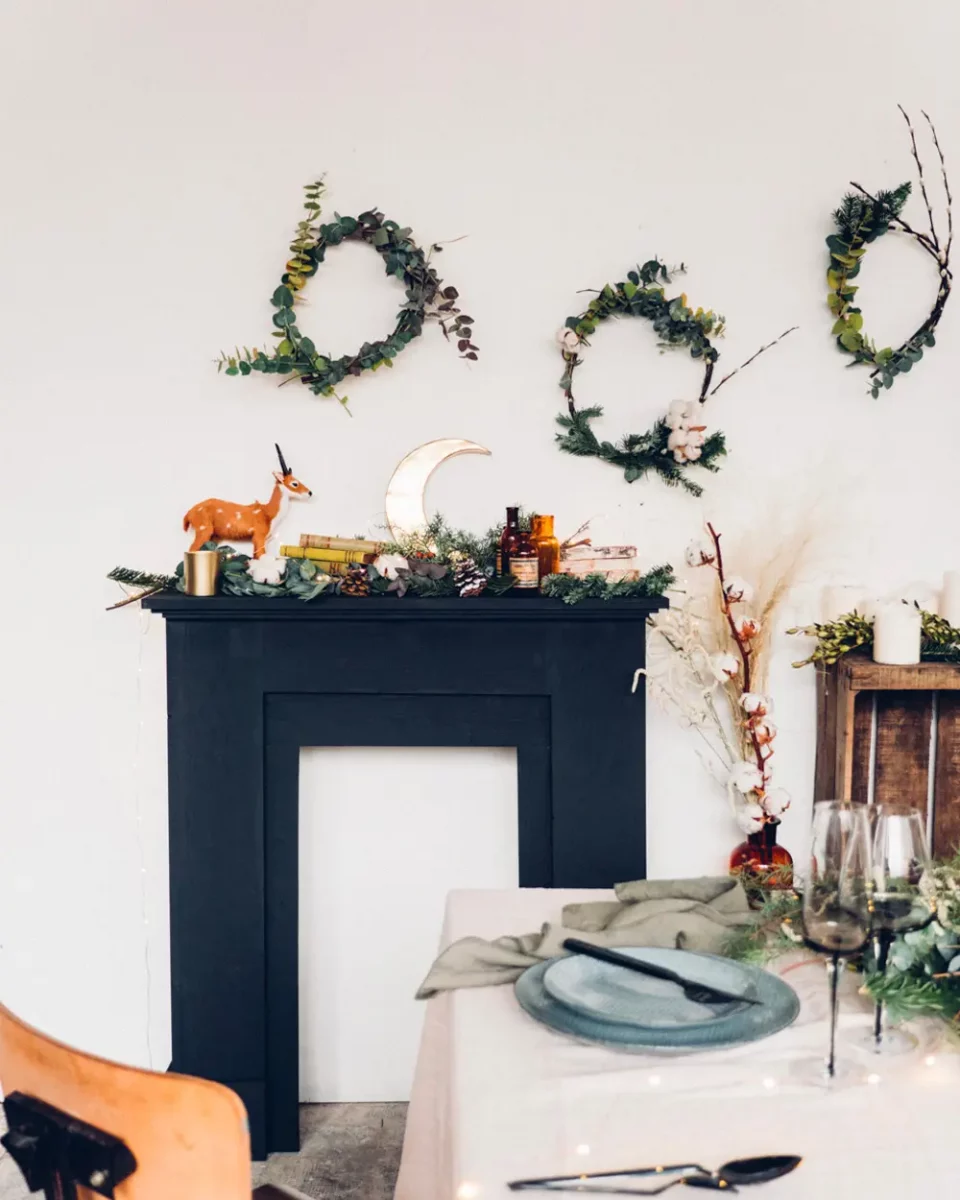 cheminee bois noel diy