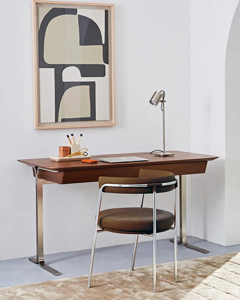 deco bureau moderne nickel