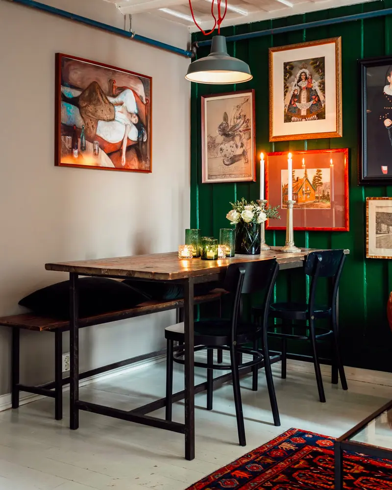 deco cosy cocooning vert bleu salle a manger