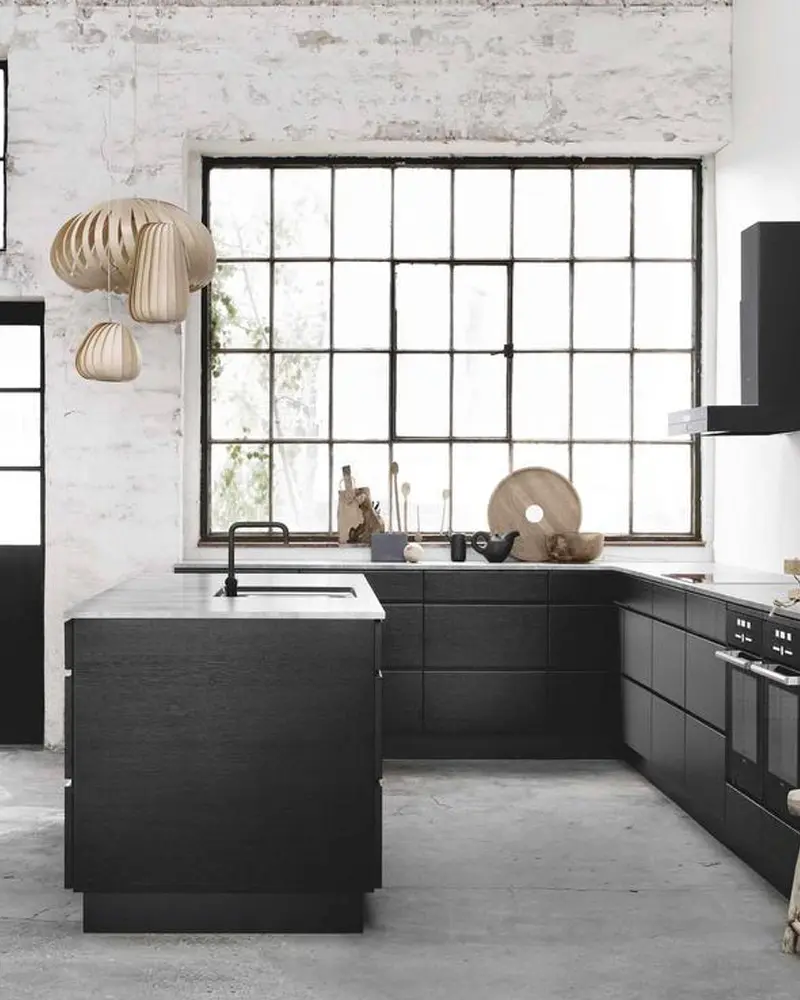 deco cuisine beton noir