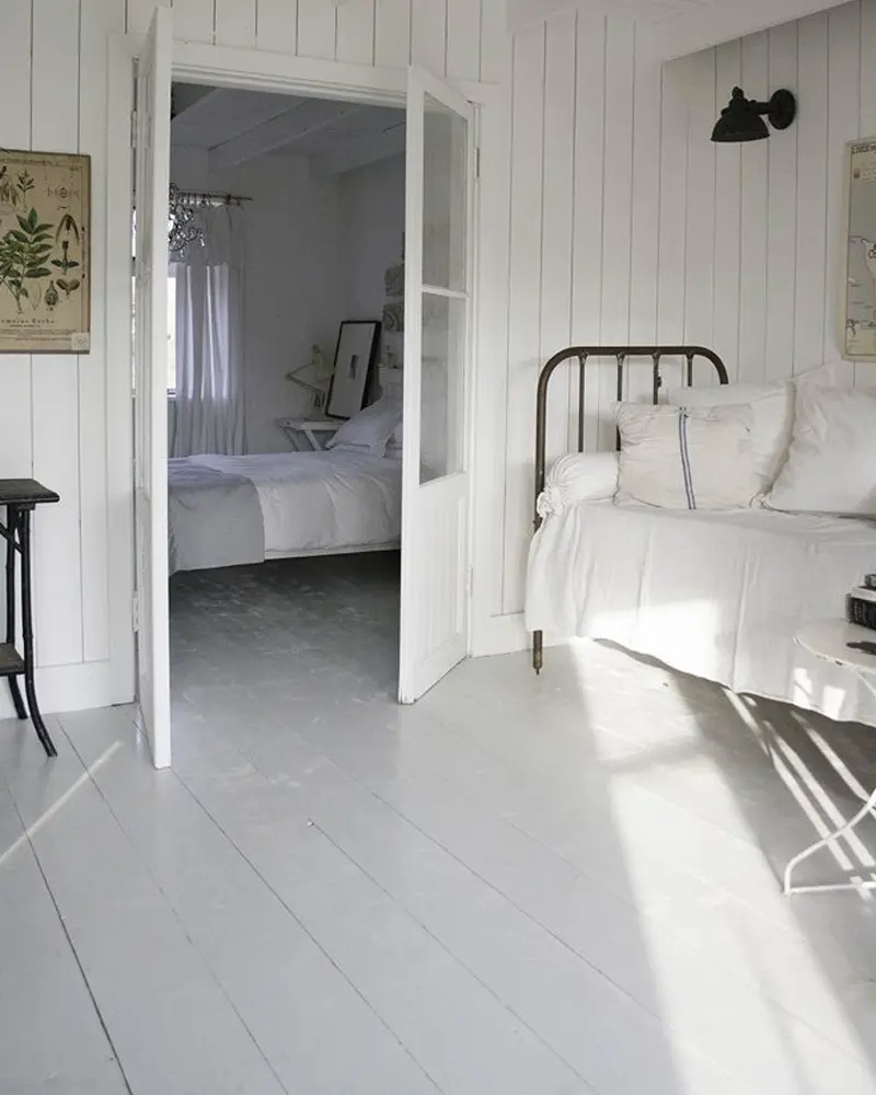 deco maison industrielle chic blanche salon