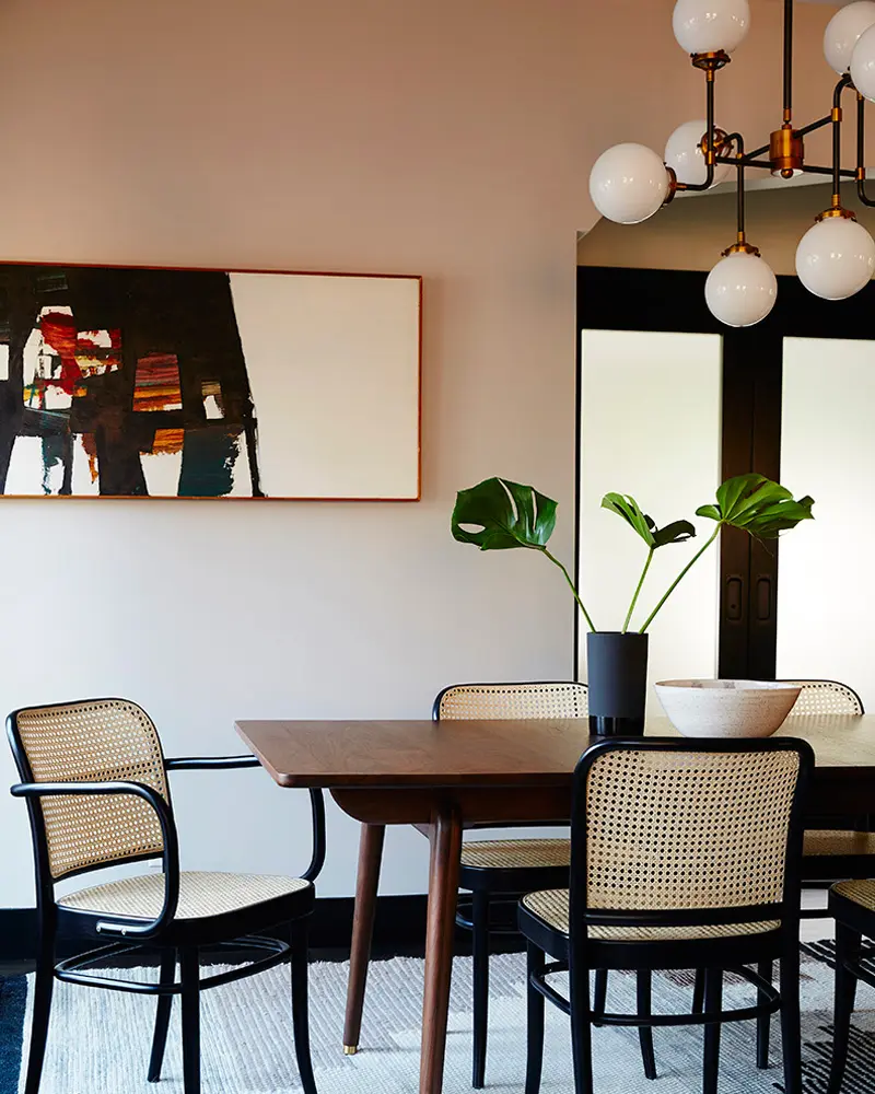 deco salle a manger chaise cannage