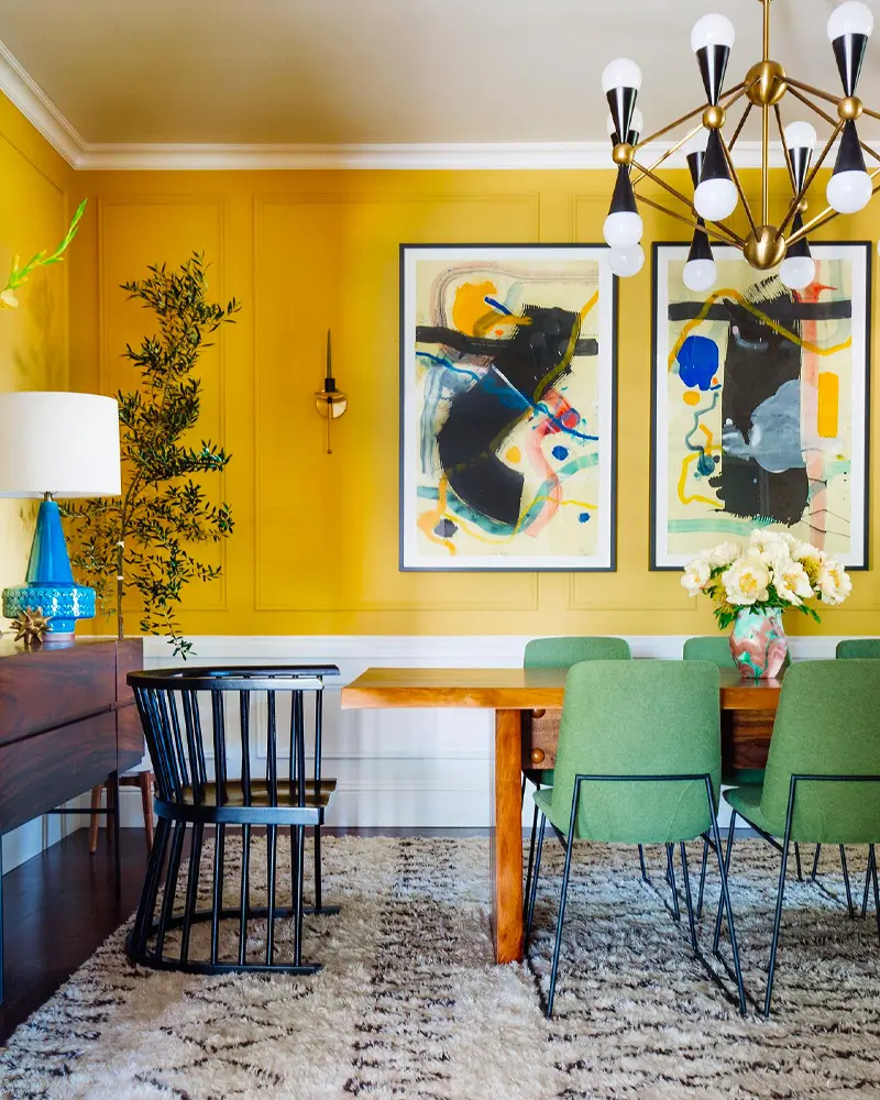 deco salle a manger jaune