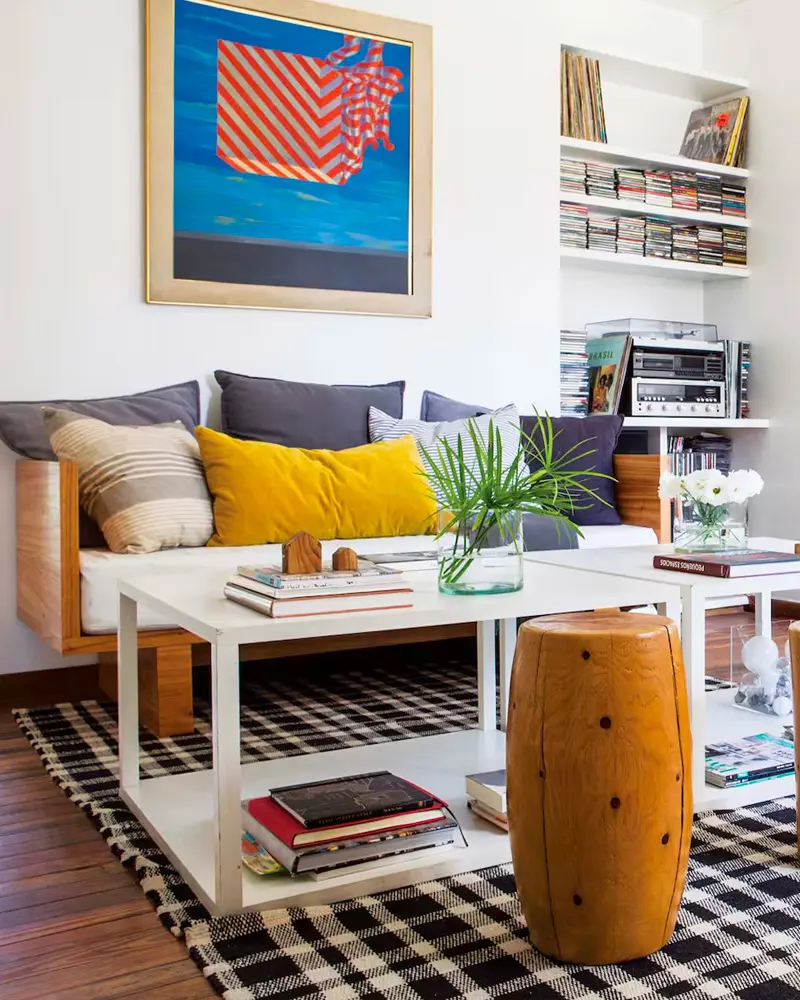deco salon jaune gris