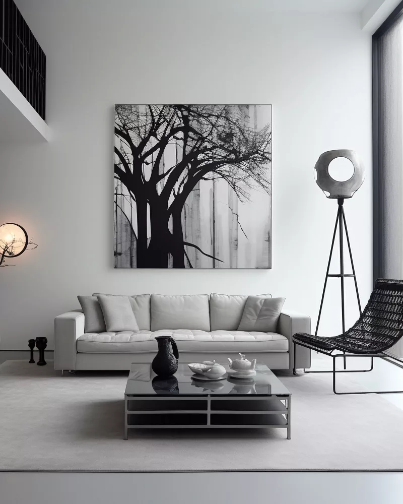 deco salon minimaliste metal noir