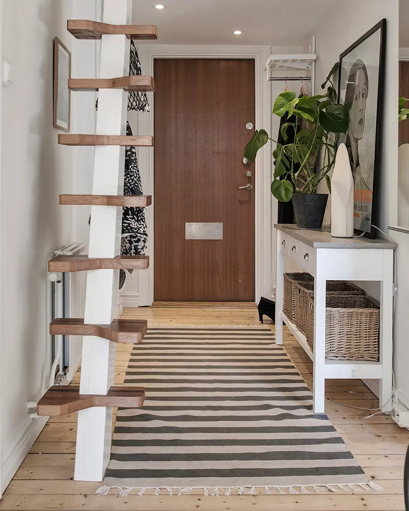 deco studio scandinave noir blanc entree