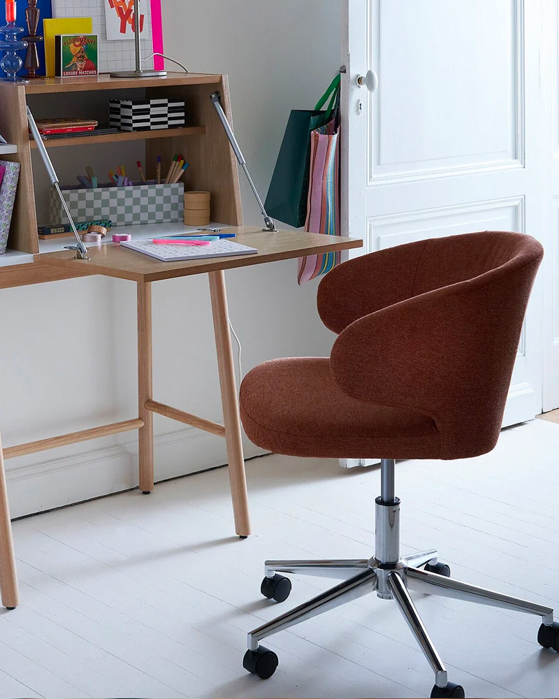 fauteuil bureau terracotta