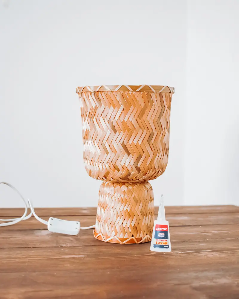 lampe ikea hack panier klynnon étape 7