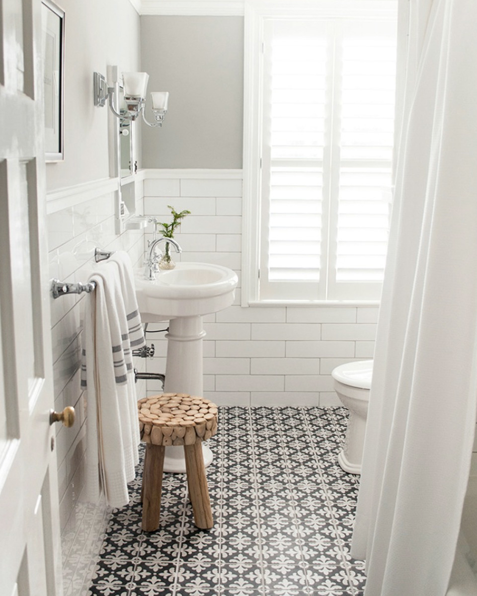carreaux de ciment deco salle de bain