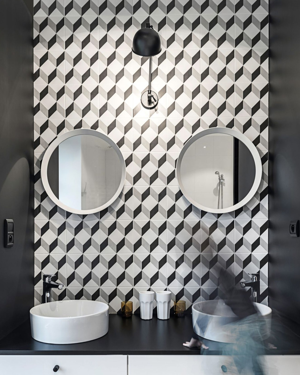 carreaux de ciment deco salle de bain
