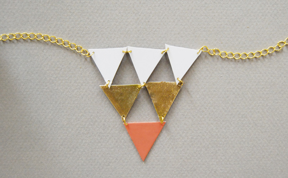 collier géométrique diy