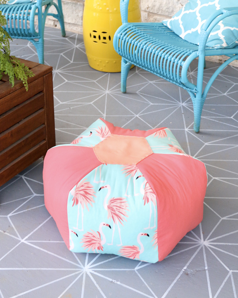 diy pouf jardin