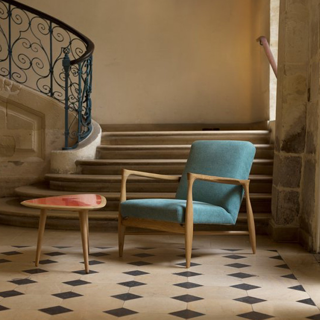 fauteuil deco bleu canard
