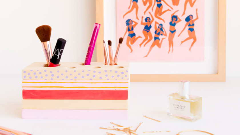 rangement maquillage diy bois